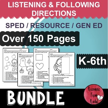Preview of Listening and Following Directions - BUNDLE