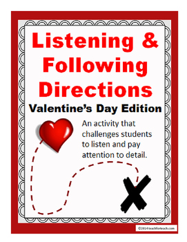 Preview of Listening & Following Directions Valentine's Day Edition +Reading Comprehension