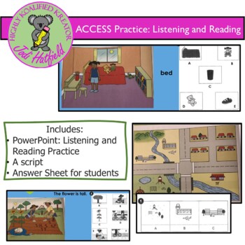 Preview of Listening and Reading WIDA ACCESS Practice 1