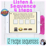 Listening and Sequencing Skills 4 step Recipe Stories Boom