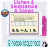 Listening and Sequencing Skills 6 step Recipe Stories Boom