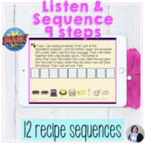 Listening and Sequencing Skills 9 step Recipe Stories Boom