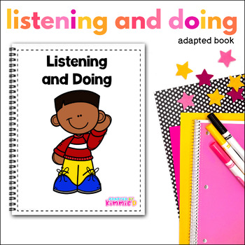 Preview of Listening Social Story Doing My Work Adapted Book for Special Education