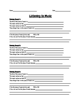 Preview of Listening to and Describing Music