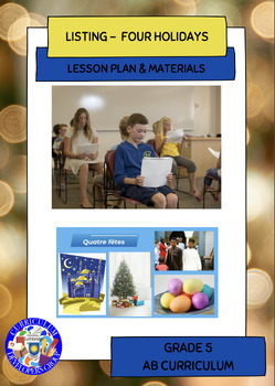 Preview of Listing - Four Holidays - Grade 5