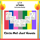 Lit Learners Letter Party! - Vowels - Circle and Color