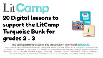 Preview of LitCamp Turquoise Bunk for grades 2 - 3