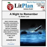 A Night To Remember LitPlan Novel Study Unit