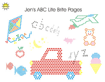 Lite Brite Refill Pages, complete set by Jennifer Slingerland