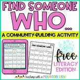 Literacy Activity, Find Someone Who