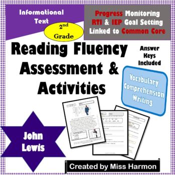Preview of Literacy Activity Sheet for 2nd Grade, John Lewis