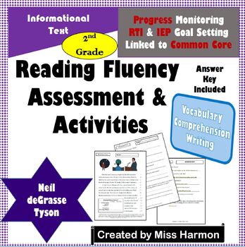 Preview of Literacy Activity Sheet for 2nd Grade, Neil deGrasse Tyson