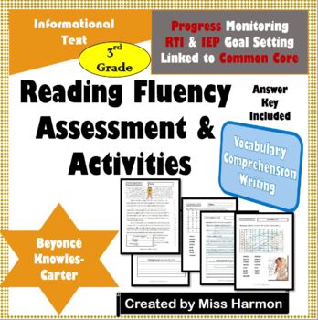 Preview of Literacy Activity Sheets for 3rd Grade, Beyonce Knowles-Carter