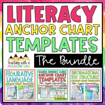 Literacy Anchor Charts BUNDLE by Teaching With a Mountain View | TPT