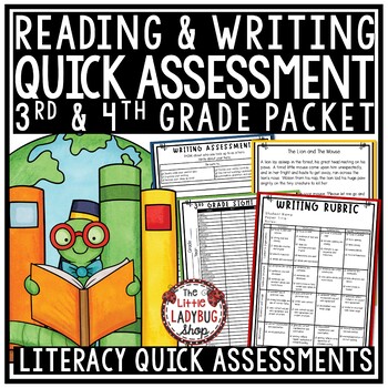 Preview of Literacy Assessment 3rd 4th Grade ELA Test Prep Reading Comprehension Passages