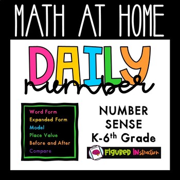 Preview of MATH AT HOME:  Daily Number Mats for K-6