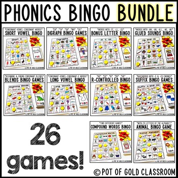Preview of Phonics Bingo Games BUNDLE