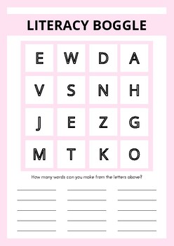 Preview of Literacy Boggle