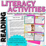 Literacy Book Club Activities Discussion Cards & Worksheet