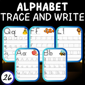 Preview of Literacy Brilliance: Transformative Alphabet Trace and Write - printable