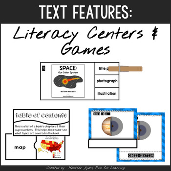 Preview of Literacy Center Activities - NONFICTION TEXT FEATURES