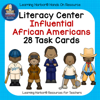Preview of Literacy Center Influential African Americans 28 Task Cards