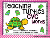Literacy Center CVC Words Teaching Turtles