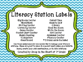 Literacy Center Labels