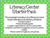 Literacy Center Pack- Polka Dots