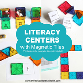 Literacy Center Printables with Magnetic Tiles