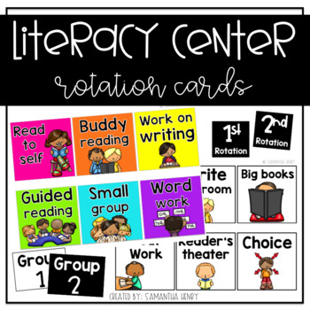 Preview of Literacy Center Rotation Cards