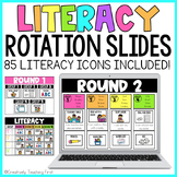 Literacy Center Rotation Slides EDITABLE