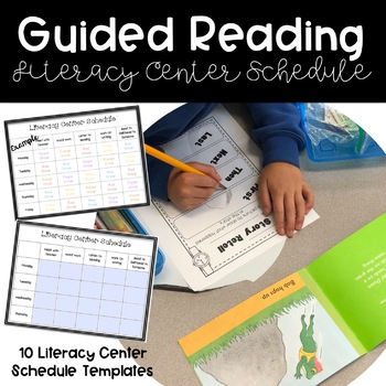 Preview of Literacy Center Schedule Editable Template
