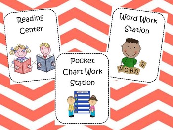 literacy center printable signs