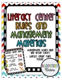 Literacy Center / Station Rules Poster and Management Cards