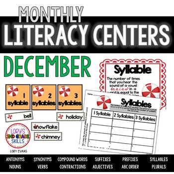 Preview of Literacy Centers - DECEMBER