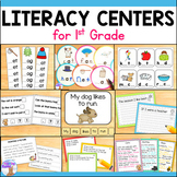 Literacy Centers First Grade - Word Families, Sentence Bui
