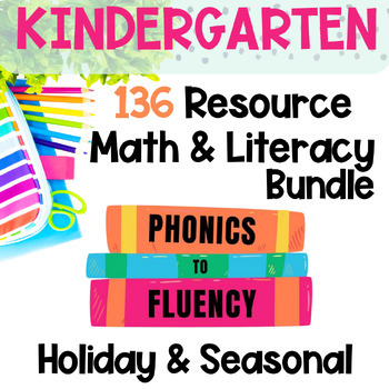 Preview of Literacy Centers Kindergarten - Kindergarten Math Centers - Kindergarten Writing