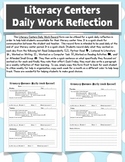 Literacy Centers Reflection Form  (Daily 5 Friendly)