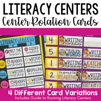 Preview of Literacy Centers Rotation Cards