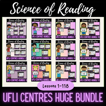 Preview of UFLI Inspired Literacy Centers | Huge Bundle | Lessons 1-94 | Science of Reading