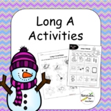 Literacy Centers- Winter Themed Long A Packet
