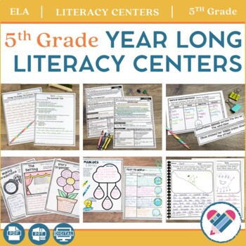 Preview of Literacy Centers YEAR LONG Bundle 5th Grade