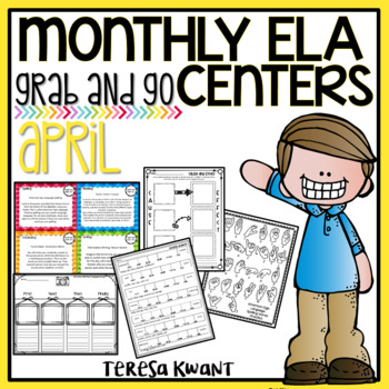 Preview of Literacy Centers for 3rd, 4th, 5th, and 6th Grade (April)