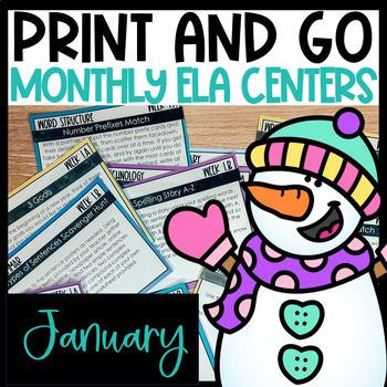 Preview of Winter Activities | ELA and Literacy Centers for Upper Elementary