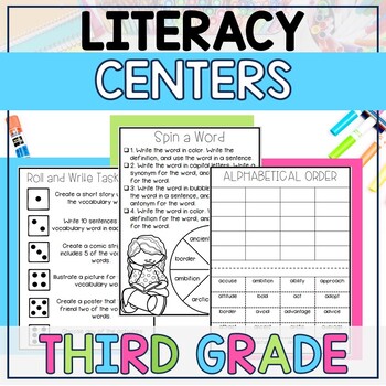 Literacy Centers for 3rd Grade by Hillary Kiser - Hillary's Teaching ...