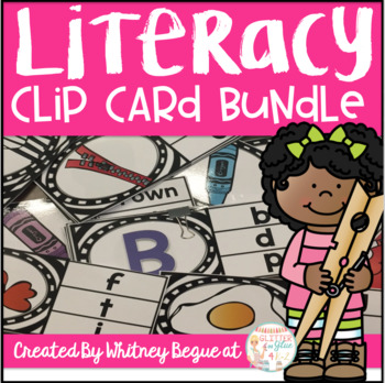 Preview of Literacy Clip Card Bundle {Over 130 clip cards}