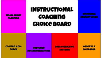 Preview of Literacy Coaching Choice Board