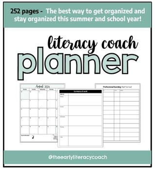 Preview of Literacy Coaching Planner (July 2024- June 2025)