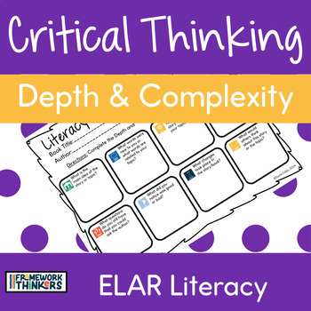 Preview of Literacy--Critical Thinking with Depth and Complexity|Color